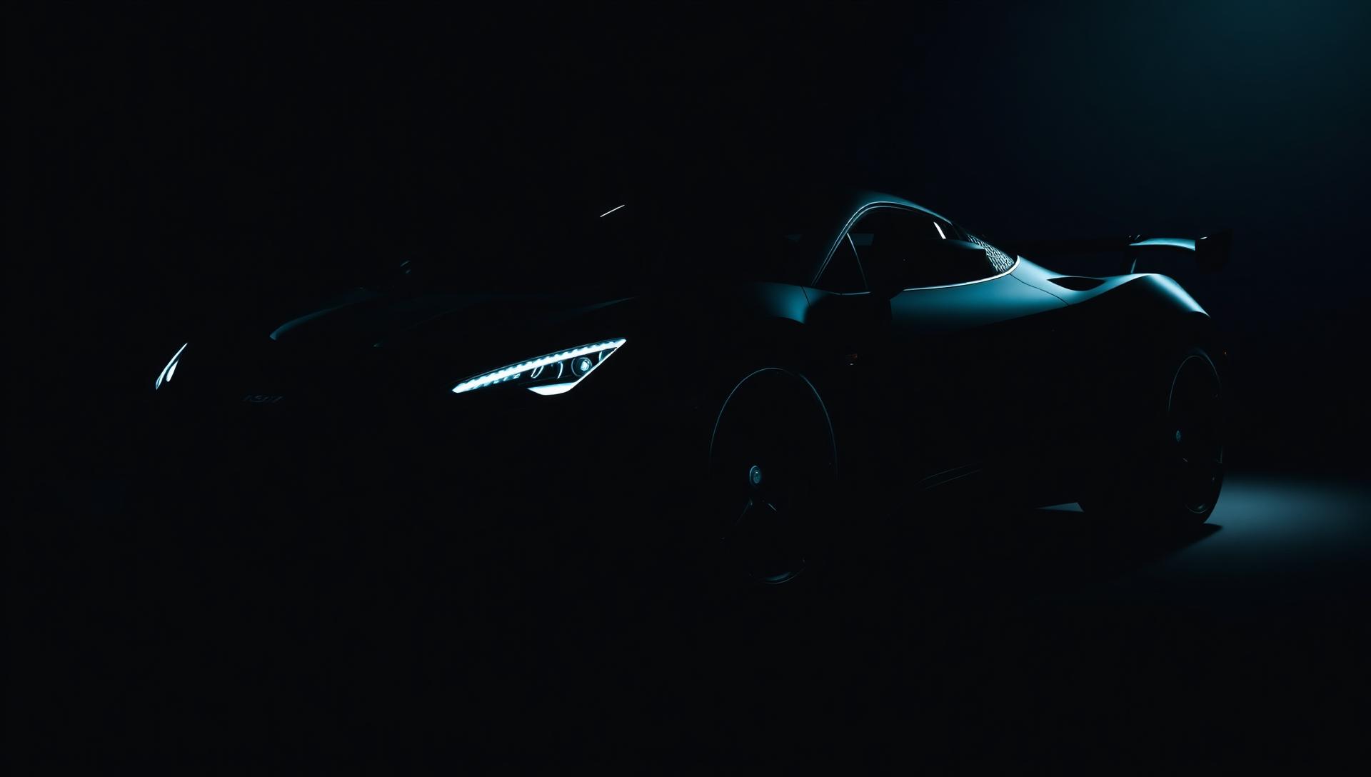 Premium sports car in studio